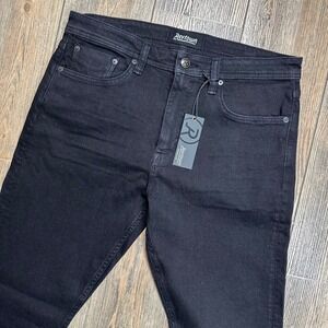 Revtown Taper Black Denim Jeans Mens Size 34x32 NWT Tapered Leg Slim Straight